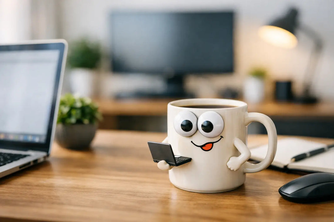 Witzige Tasse fürs Homeoffice finden