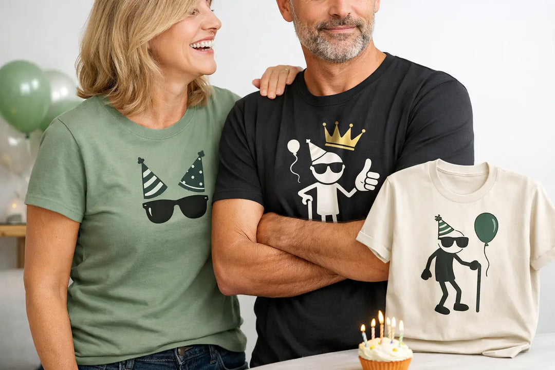 Lustige Jahreszahl Shirts für Geburtstage mit Haltung
