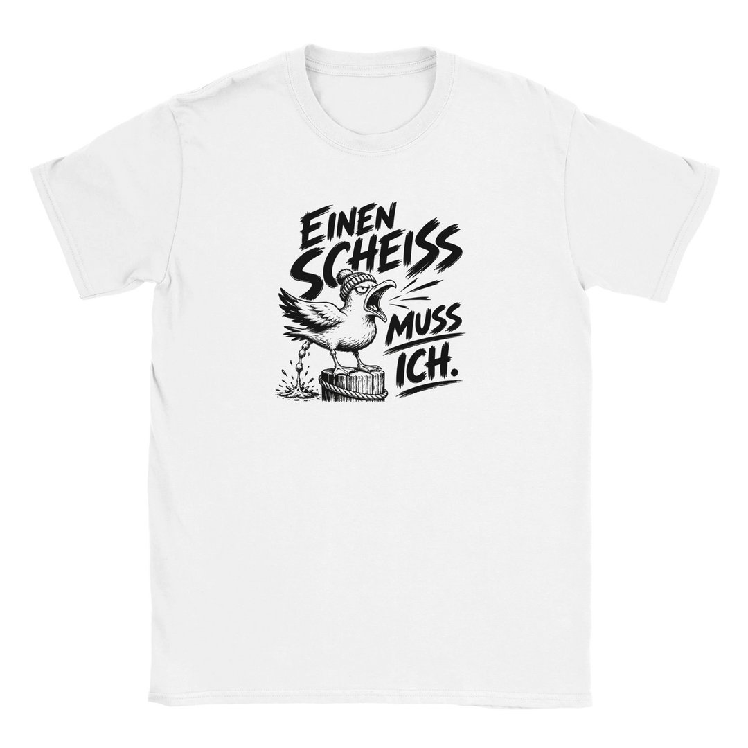 Weißes T-Shirt mit Möwen-Print &