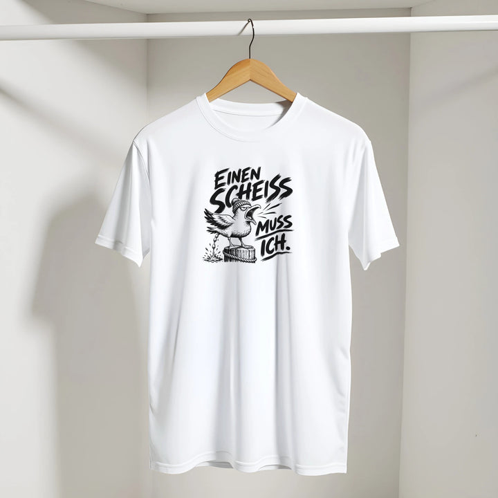 Weißes T-Shirt mit Möwen-Spruch &