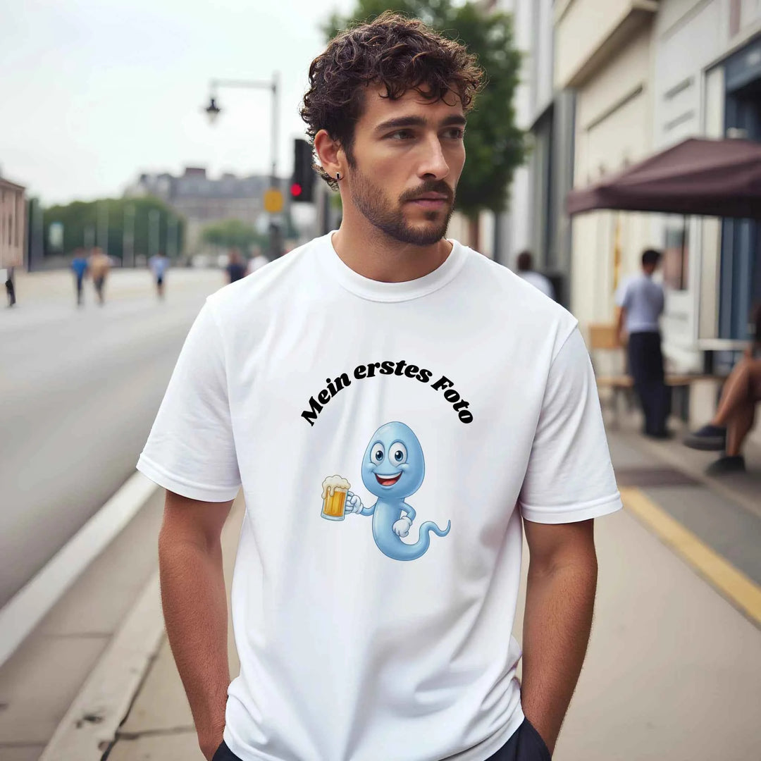 "Mein erstes Foto" T-Shirt – Boy Edition mit Bier| KlareAnsage