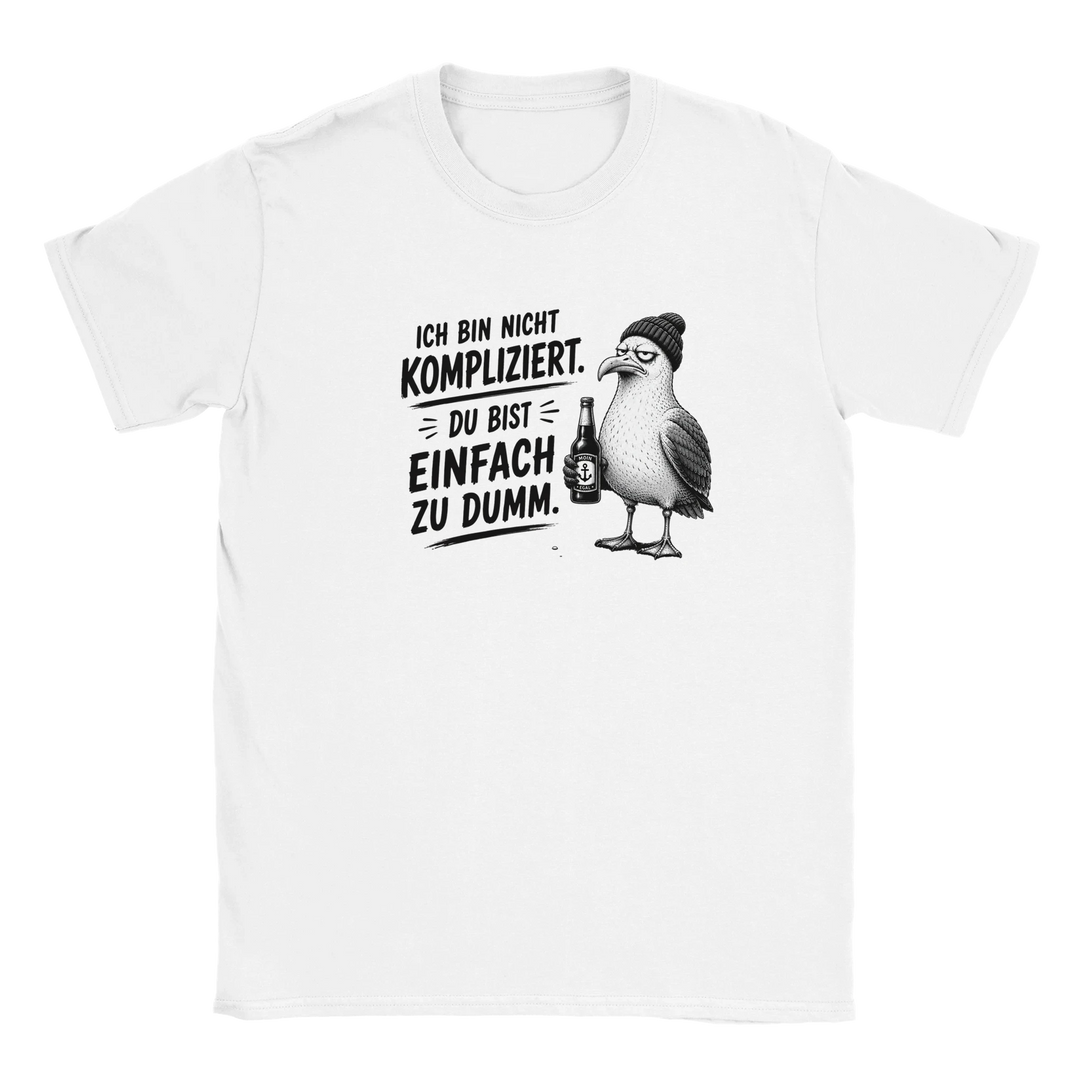 Weißes T-Shirt mit Möwen-Aufdruck &