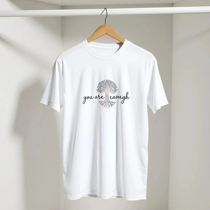 Weißes T-Shirt mit Lebensbaum-Print &