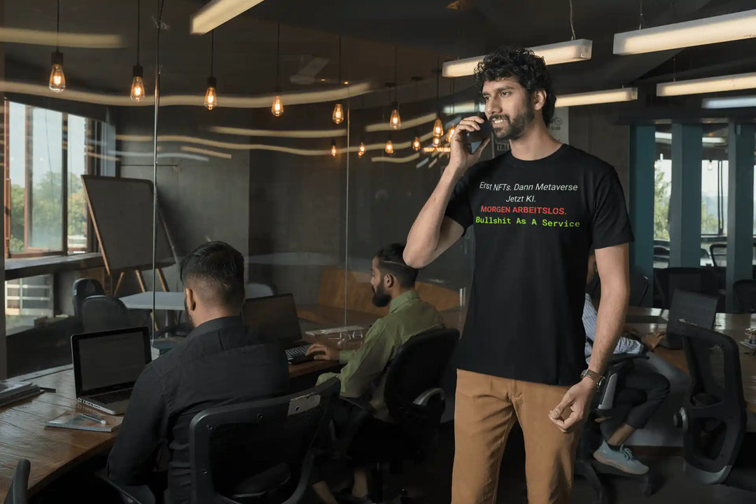 Bullshit As A Service T-Shirt – Schwarzes Statement Shirt - KlareAnsage