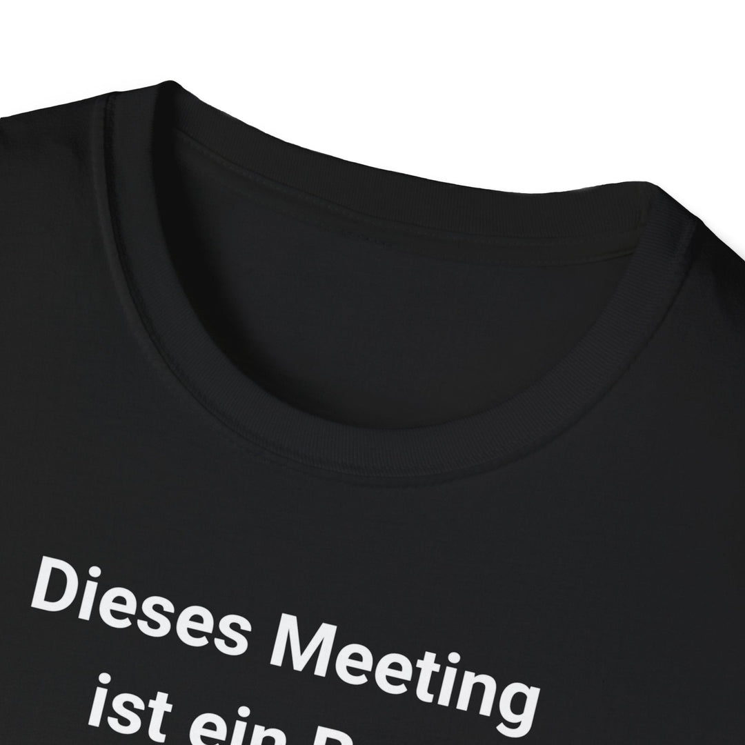 Dieses Meeting ist ein Bug in meiner Lebenszeit T-Shirt – Schwarzes Statement Shirt - KlareAnsage