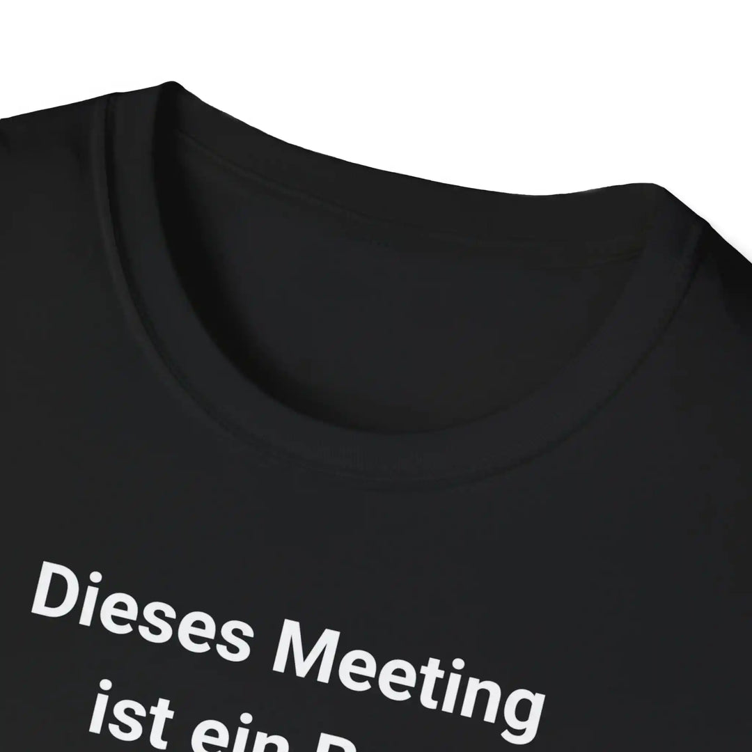Dieses Meeting ist ein Bug in meiner Lebenszeit T-Shirt – Schwarzes Statement Shirt - KlareAnsage
