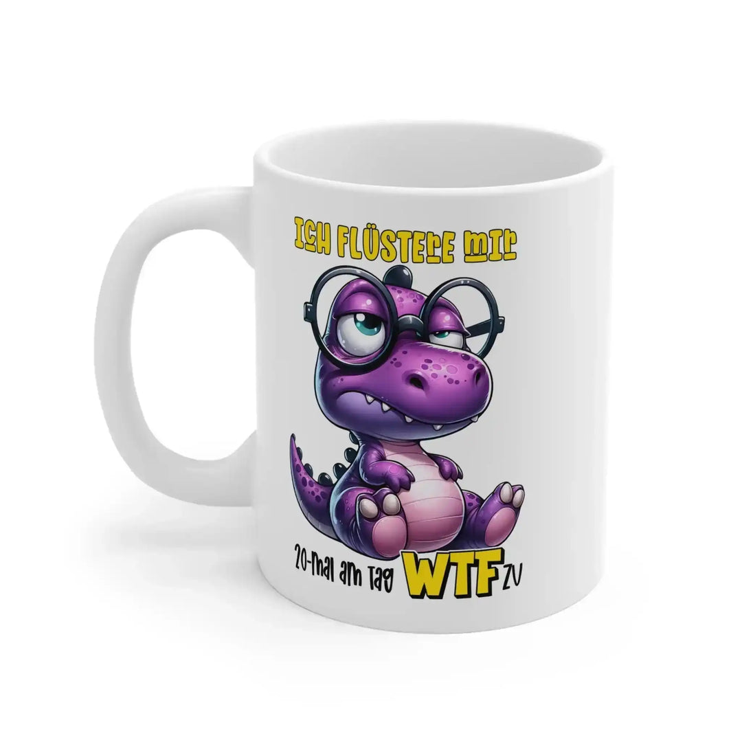 Dino „WTF“ Tasse – Die Antwort auf alles - KlareAnsage