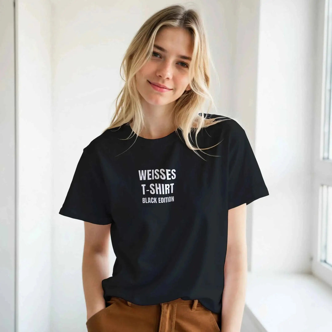 Weißes T-Shirt – Black Edition