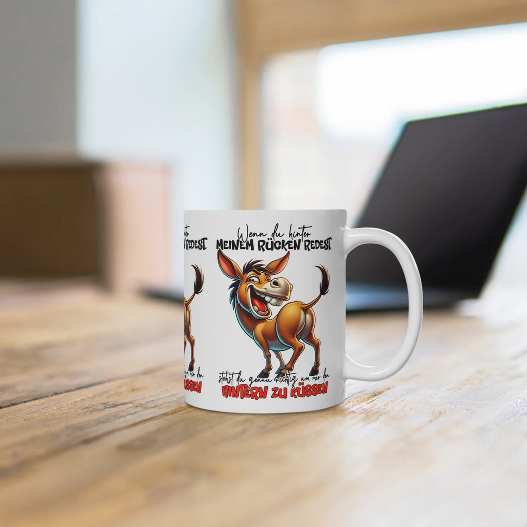 Eseltasse mit frechem Spruch - KlareAnsage