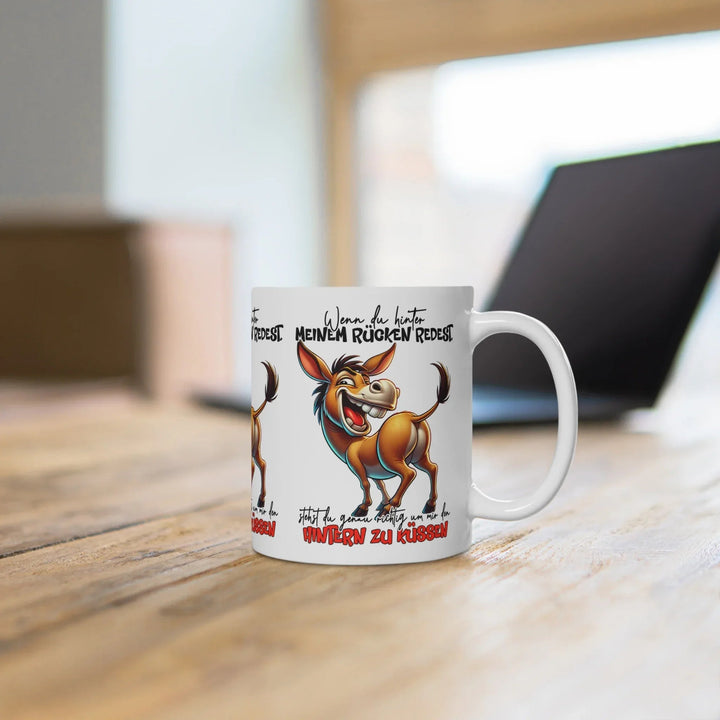 Eseltasse mit frechem Spruch - KlareAnsage