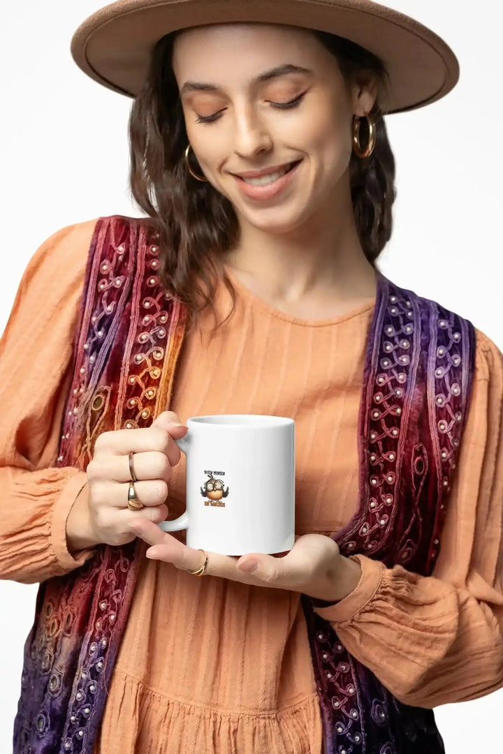 „Guten Morgen“ Eule Tasse – Ironie &amp; Kaffee - KlareAnsage