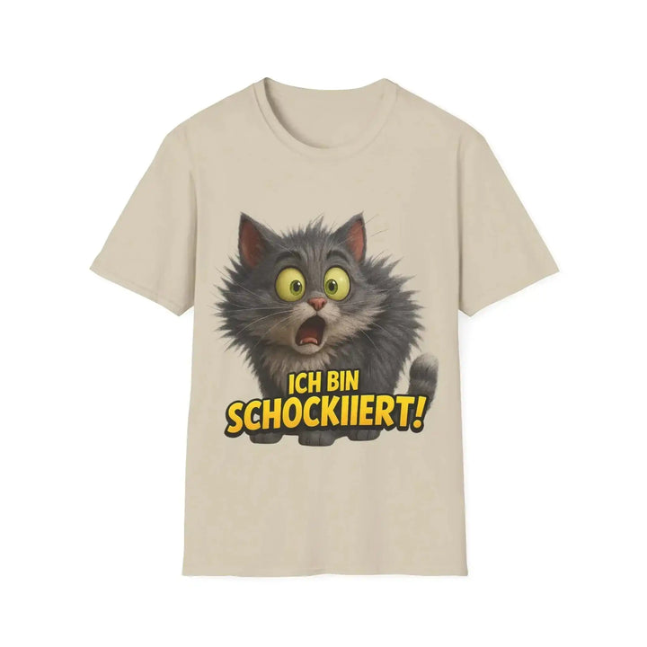 Ich bin schockiiert! – Lustiges Katzen T-Shirt mit Spruch - KlareAnsage