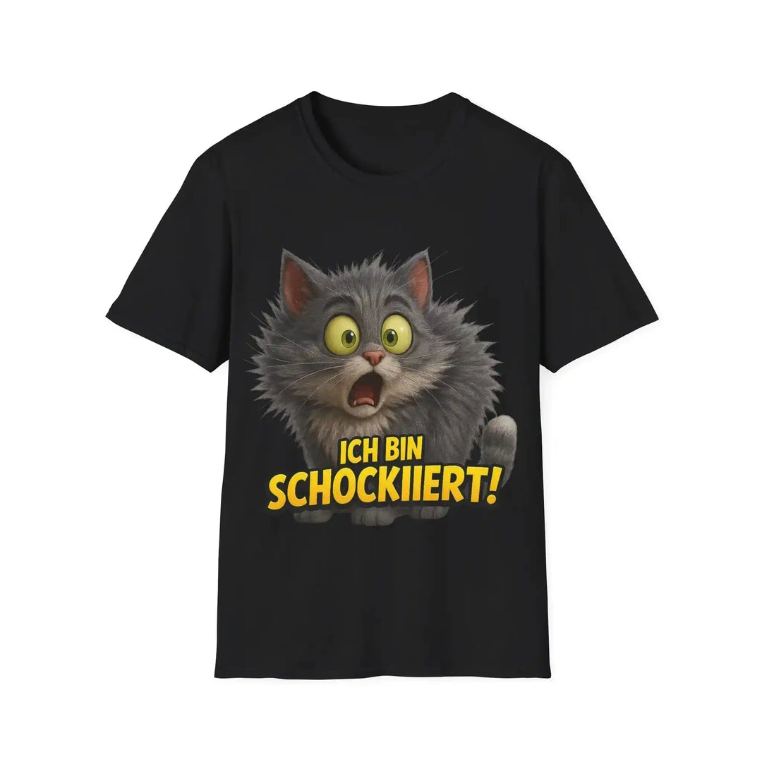 Ich bin schockiiert! – Lustiges Katzen T-Shirt mit Spruch - KlareAnsage
