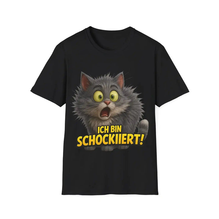 Ich bin schockiiert! – Lustiges Katzen T-Shirt mit Spruch - KlareAnsage