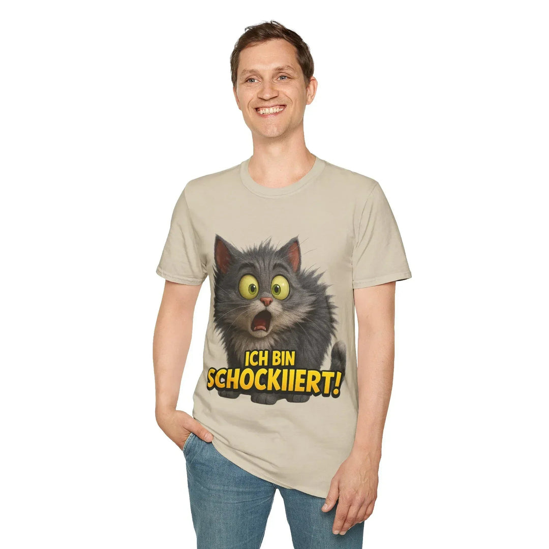 Ich bin schockiiert! – Lustiges Katzen T-Shirt mit Spruch - KlareAnsage