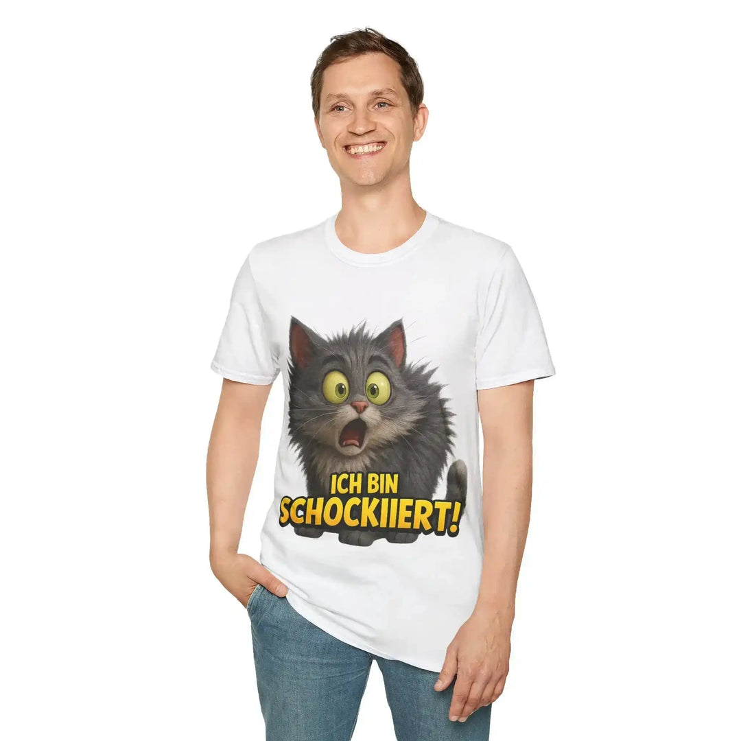 Ich bin schockiiert! – Lustiges Katzen T-Shirt mit Spruch - KlareAnsage