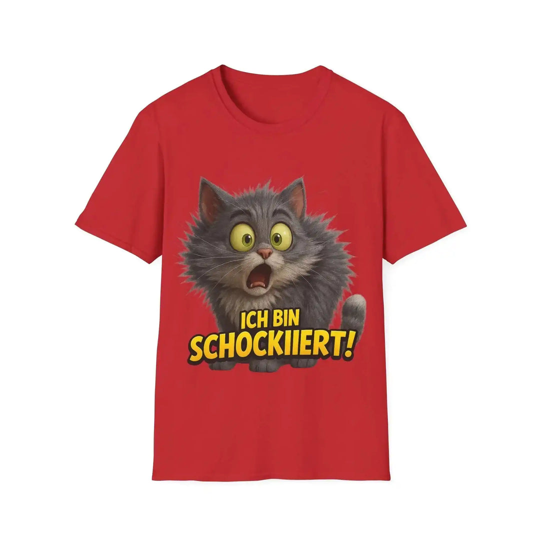 Ich bin schockiiert! – Lustiges Katzen T-Shirt mit Spruch - KlareAnsage