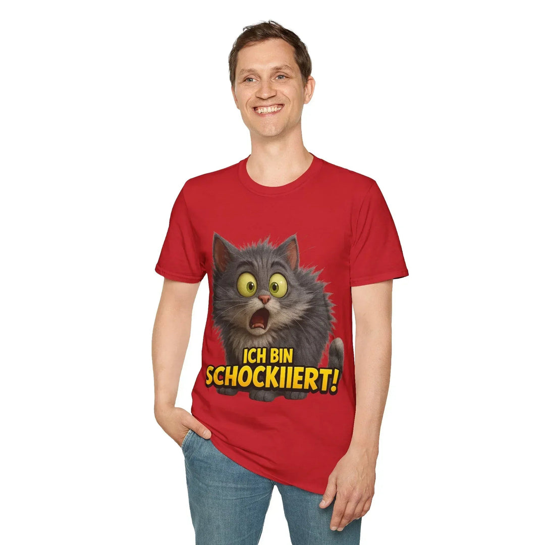 Ich bin schockiiert! – Lustiges Katzen T-Shirt mit Spruch - KlareAnsage