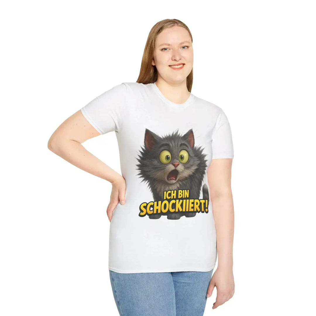 Ich bin schockiiert! – Lustiges Katzen T-Shirt mit Spruch - KlareAnsage
