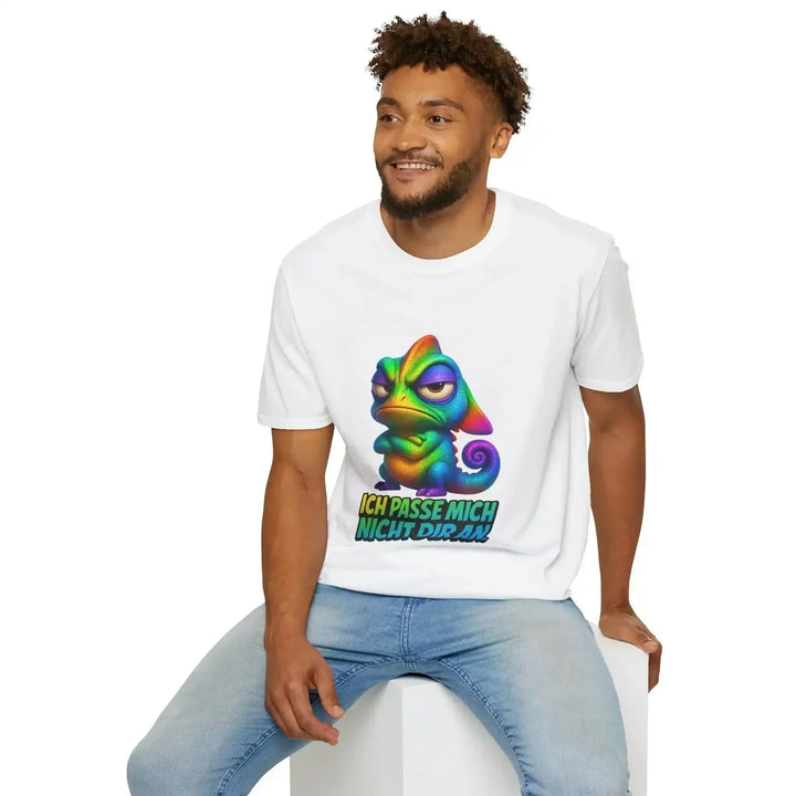 Ich passe mich nicht dir an T-Shirt mit Chamäleon – Lustiges Statement Shirt - KlareAnsage