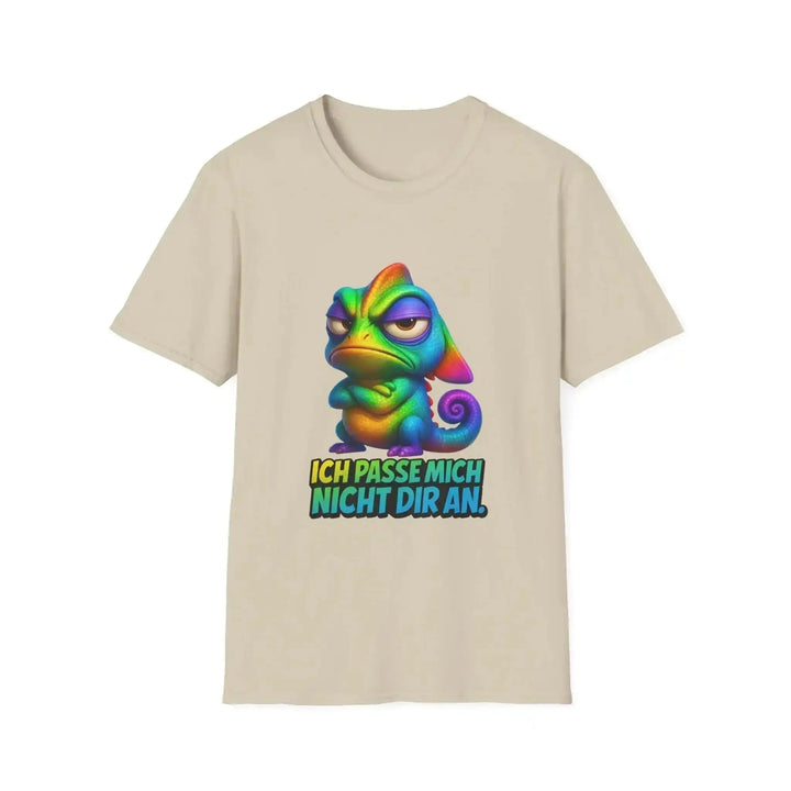 Ich passe mich nicht dir an T-Shirt mit Chamäleon – Lustiges Statement Shirt - KlareAnsage