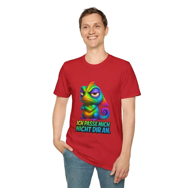 Ich passe mich nicht dir an T-Shirt mit Chamäleon – Lustiges Statement Shirt - KlareAnsage