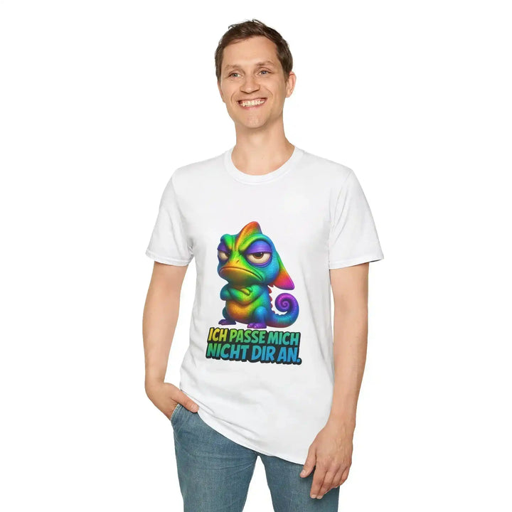 Ich passe mich nicht dir an T-Shirt mit Chamäleon – Lustiges Statement Shirt - KlareAnsage