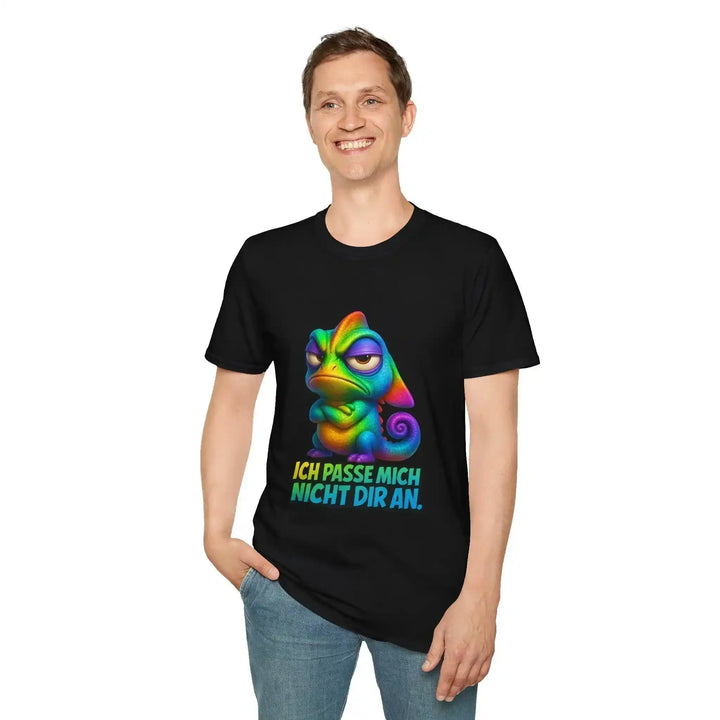 Ich passe mich nicht dir an T-Shirt mit Chamäleon – Lustiges Statement Shirt - KlareAnsage