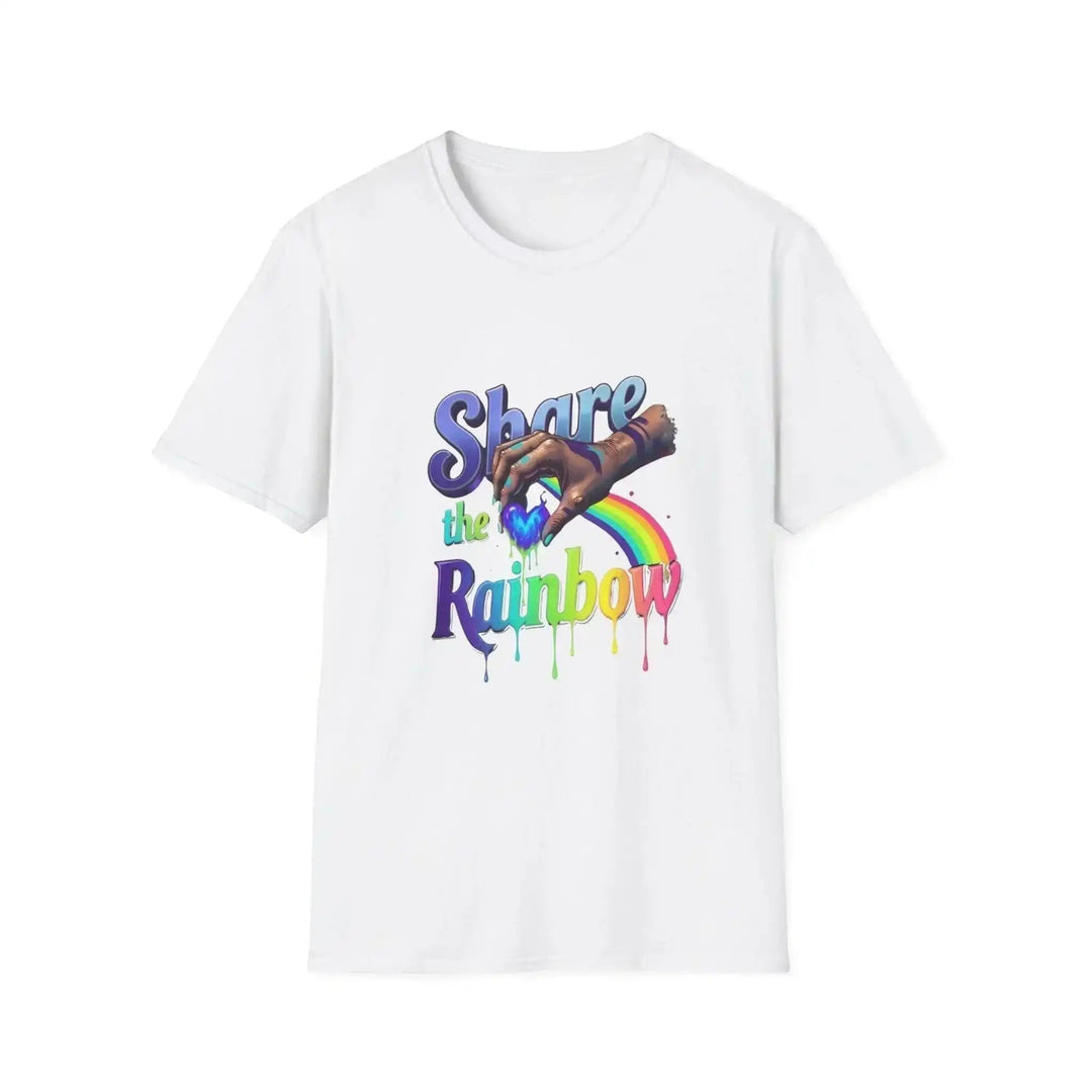 Streetwear Grafik Shirt, Cotton, Regenbogen Drip Design Herz brennend Unisex, kostenloser Versand - KlareAnsage