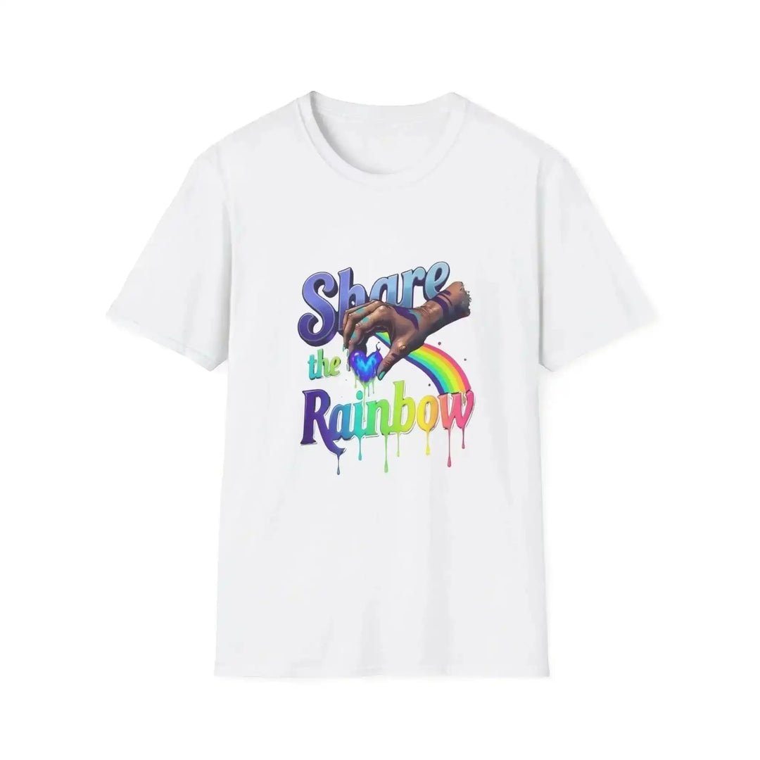 Streetwear Grafik Shirt, Cotton, Regenbogen Drip Design Herz brennend Unisex, kostenloser Versand - KlareAnsage