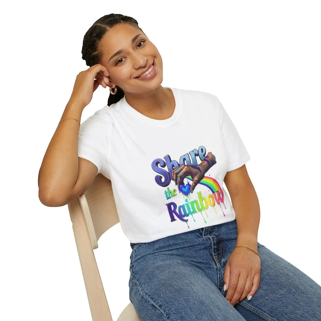 Streetwear Grafik Shirt, Cotton, Regenbogen Drip Design Herz brennend Unisex, kostenloser Versand - KlareAnsage