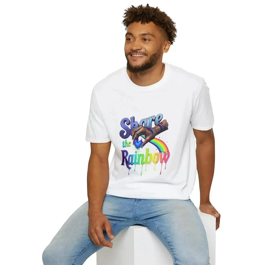 Streetwear Grafik Shirt, Cotton, Regenbogen Drip Design Herz brennend Unisex, kostenloser Versand - KlareAnsage