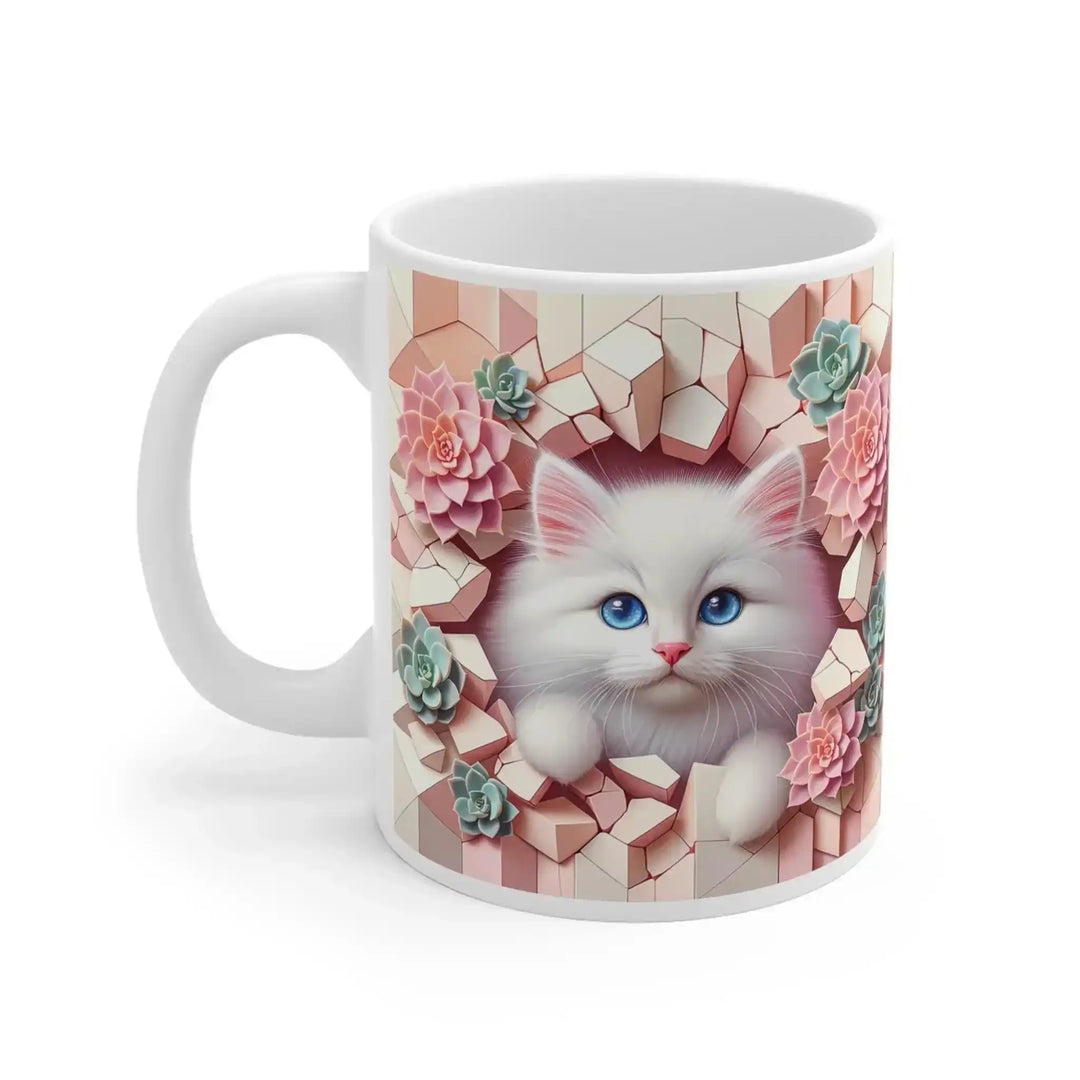 Katzen Becher Blaue Augen – Süße Tasse für Fans - KlareAnsage