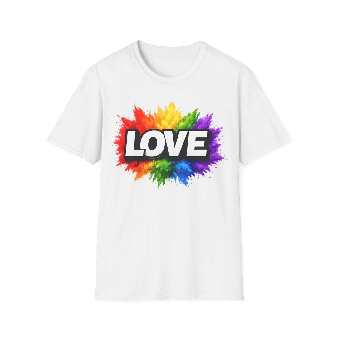 LOVE Pride T-Shirt mit Regenbogen-Print
