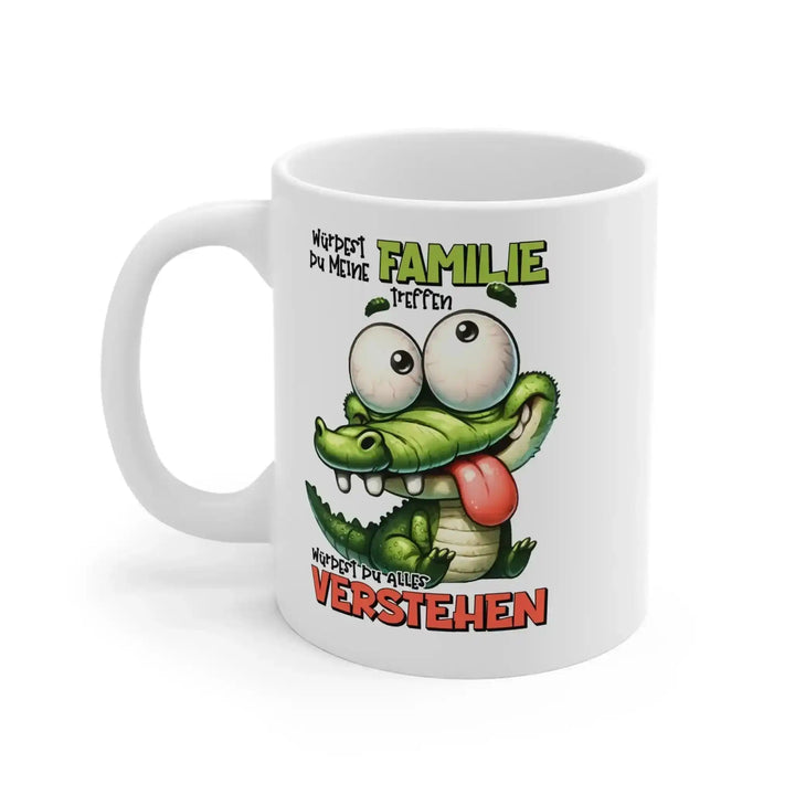 Krokodil Tasse – Schwarzer Humor &amp; Sarkasmus Becher - KlareAnsage
