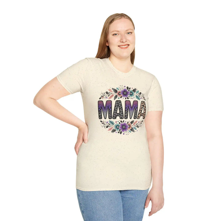 Mama Blumen Design Shirt – Weißes Blumen - Motiv für Mütter - KlareAnsage