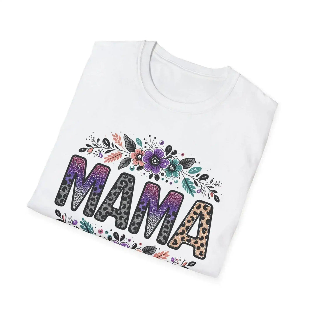 Mama Blumen Design Shirt – Weißes Blumen - Motiv für Mütter - KlareAnsage