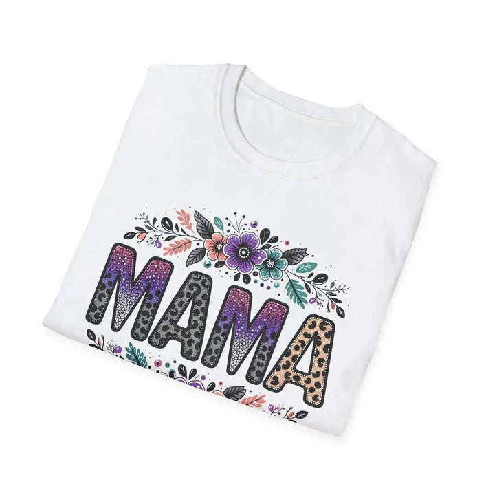 Mama Blumen Design Shirt – Weißes Blumen - Motiv für Mütter - KlareAnsage