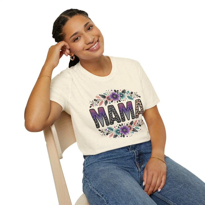 Mama Blumen Design Shirt – Weißes Blumen - Motiv für Mütter - KlareAnsage