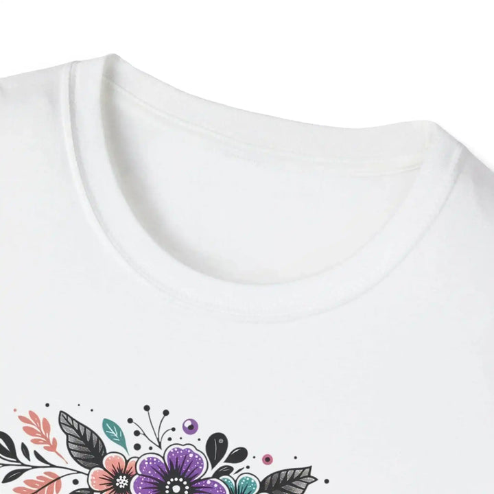 Mama Blumen Design Shirt – Weißes Blumen - Motiv für Mütter - KlareAnsage