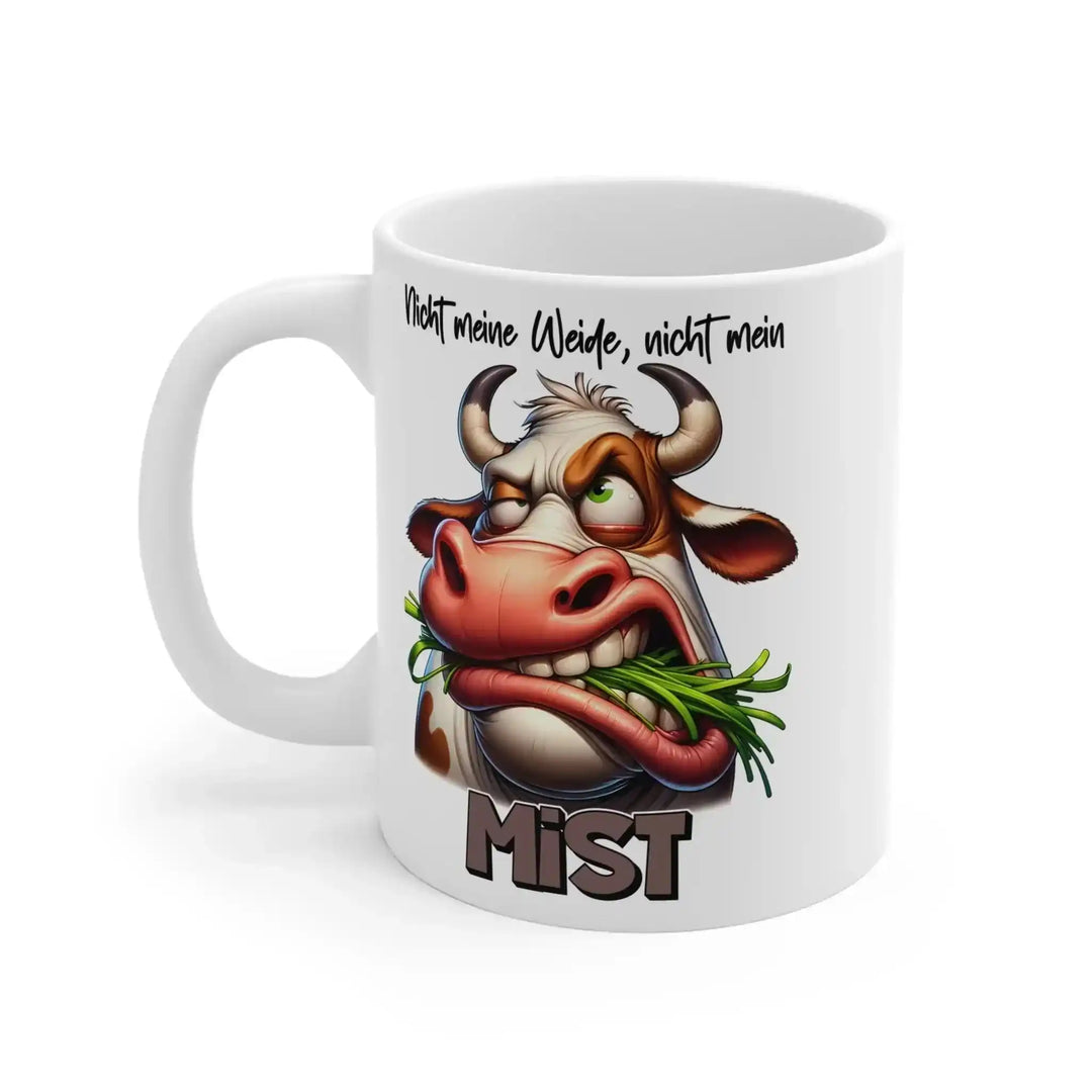 Nicht mein Mist“ Kuh Tasse – Lustiger Becher für Kollegen - KlareAnsage