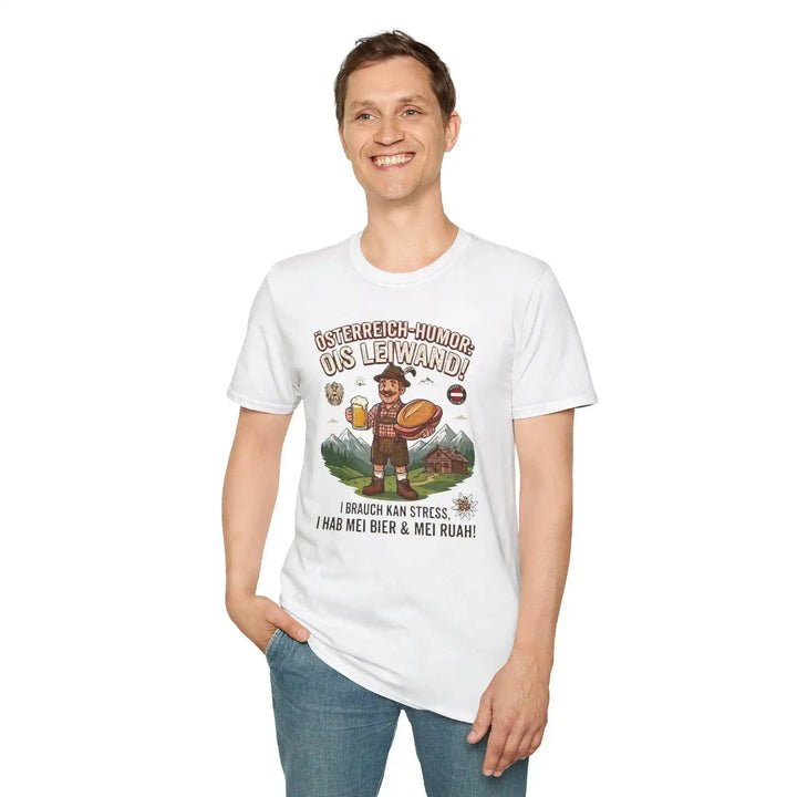 Österreich T-Shirt, Baumwolle Weiss, Dialekt, Design Geschenk - KlareAnsage