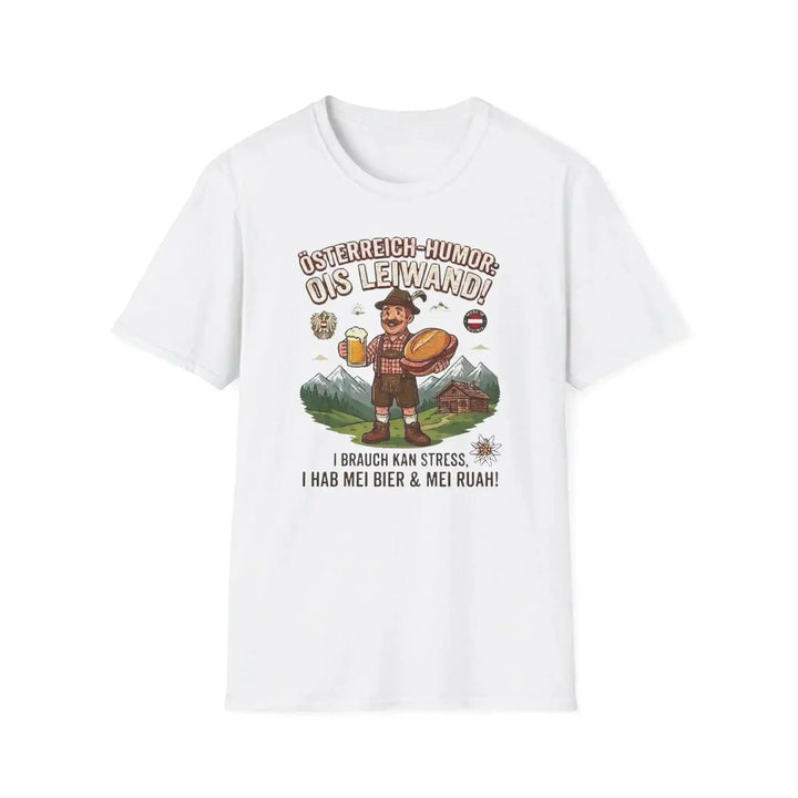 Österreich T-Shirt, Baumwolle Weiss, Dialekt, Design Geschenk - KlareAnsage