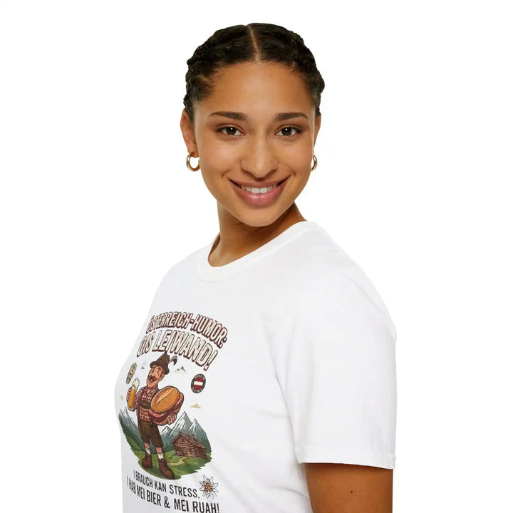 Österreich T-Shirt, Baumwolle Weiss, Dialekt, Design Geschenk - KlareAnsage
