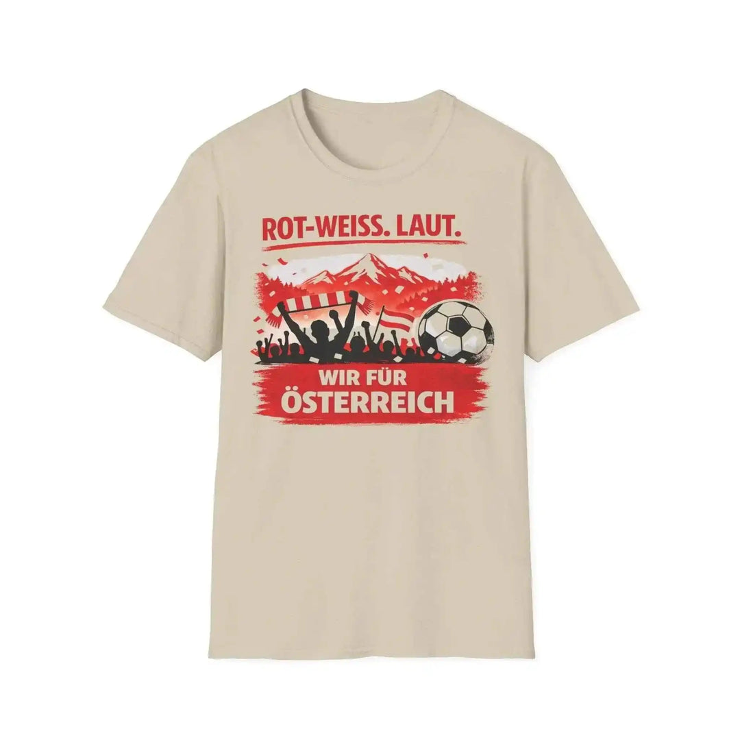Österreich Tee Supporter, Unisex Stadion Outfit, Matchday Tee aus Baumwolle, perfektes Geschenk - KlareAnsage