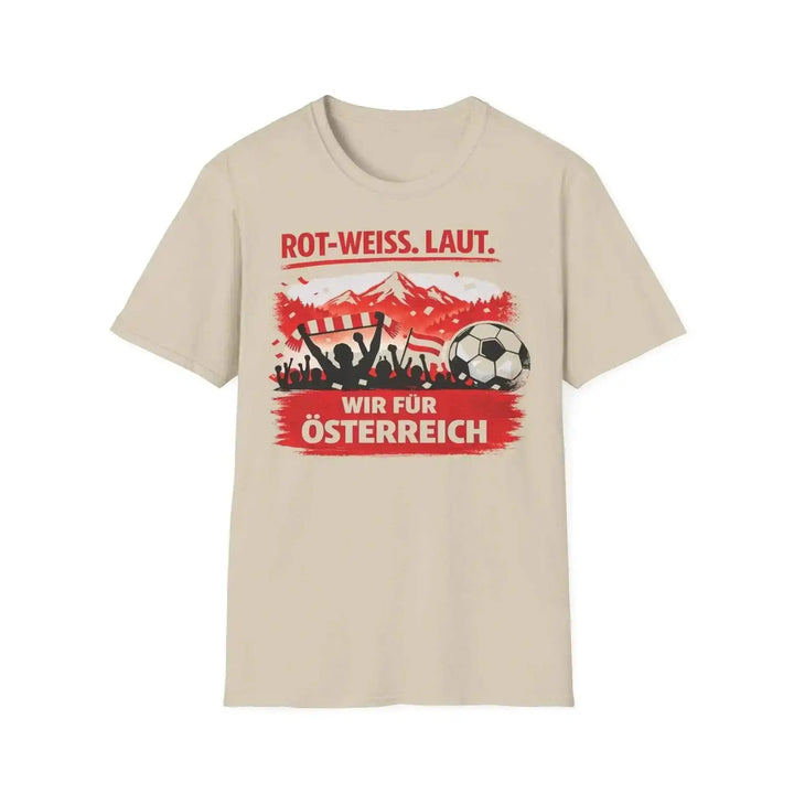 Österreich Tee Supporter, Unisex Stadion Outfit, Matchday Tee aus Baumwolle, perfektes Geschenk - KlareAnsage