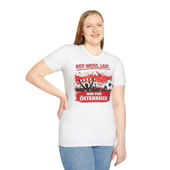 Österreich Tee Supporter, Unisex Stadion Outfit, Matchday Tee aus Baumwolle, perfektes Geschenk - KlareAnsage