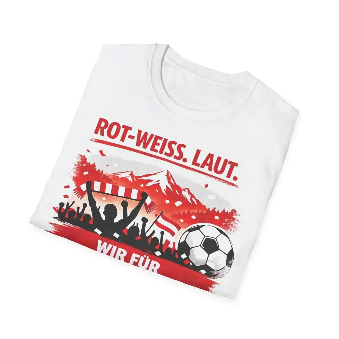 Österreich Tee Supporter, Unisex Stadion Outfit, Matchday Tee aus Baumwolle, perfektes Geschenk - KlareAnsage