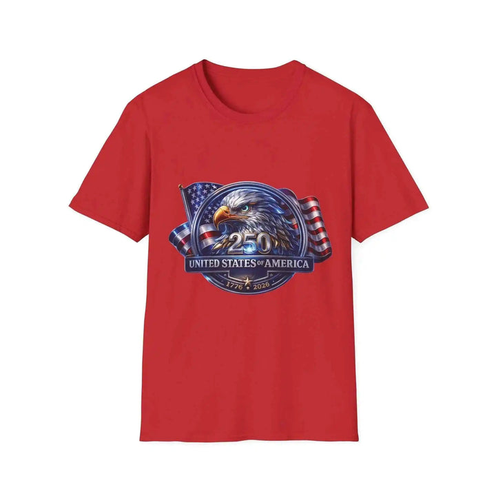 Patriotisches USA - Shirt mit Adler Emblem 1776 - 2026 - Unisex Geschenk zum Independence Day Americana - KlareAnsage