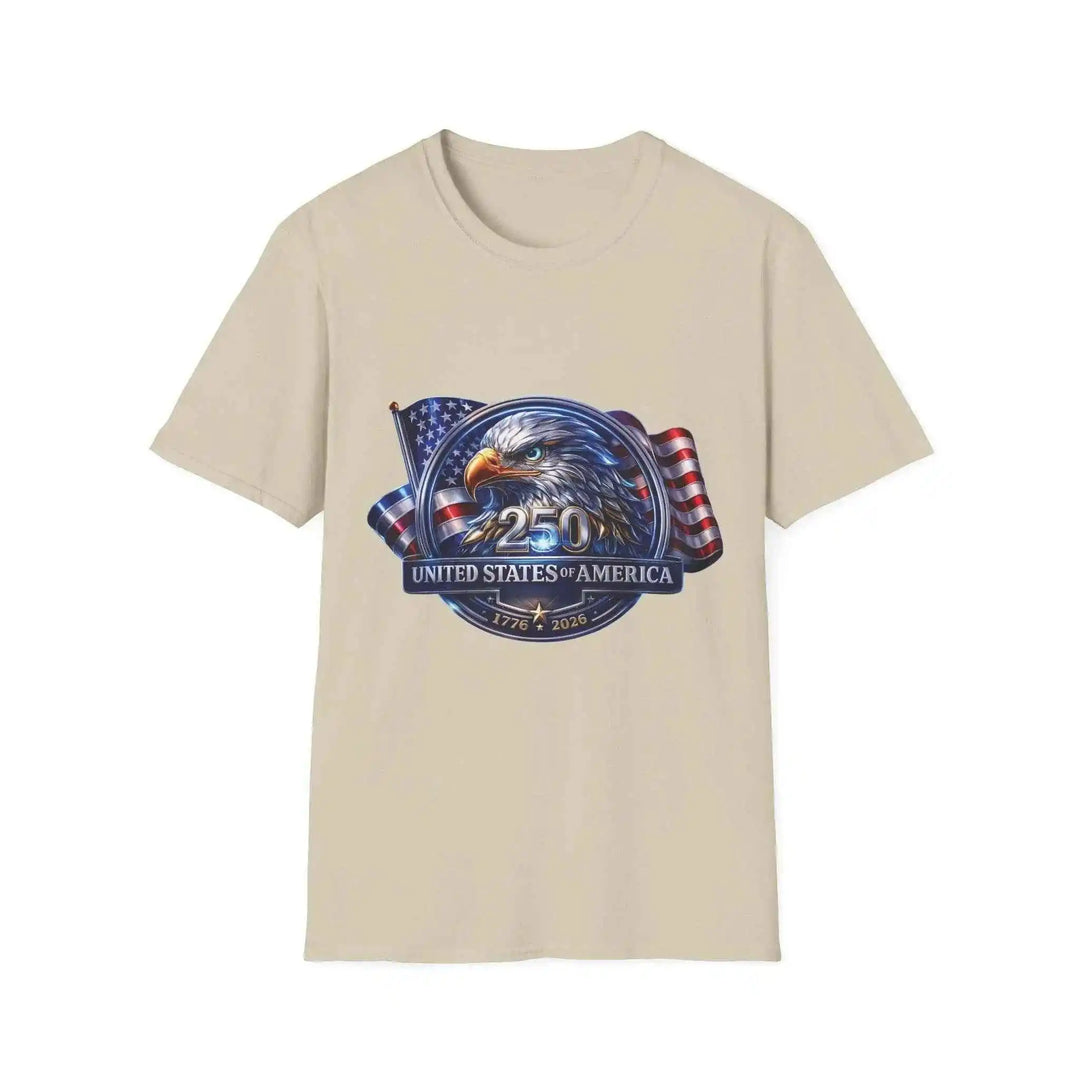 Patriotisches USA - Shirt mit Adler Emblem 1776 - 2026 - Unisex Geschenk zum Independence Day Americana - KlareAnsage